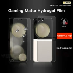 Matte Hydrogel Film For Samsung Galaxy Z Flip 6 5 4 3 Inner Outer Soft TPU Full Cover for Z Flip Screen Protector