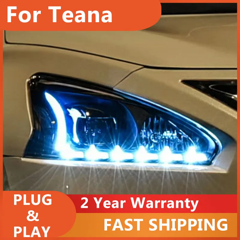 

Стайлинг автомобиля для фары Teana 2013 2014 2015, новый Altima, головной свет DRL, указатель поворота, ближний свет, линза проектора