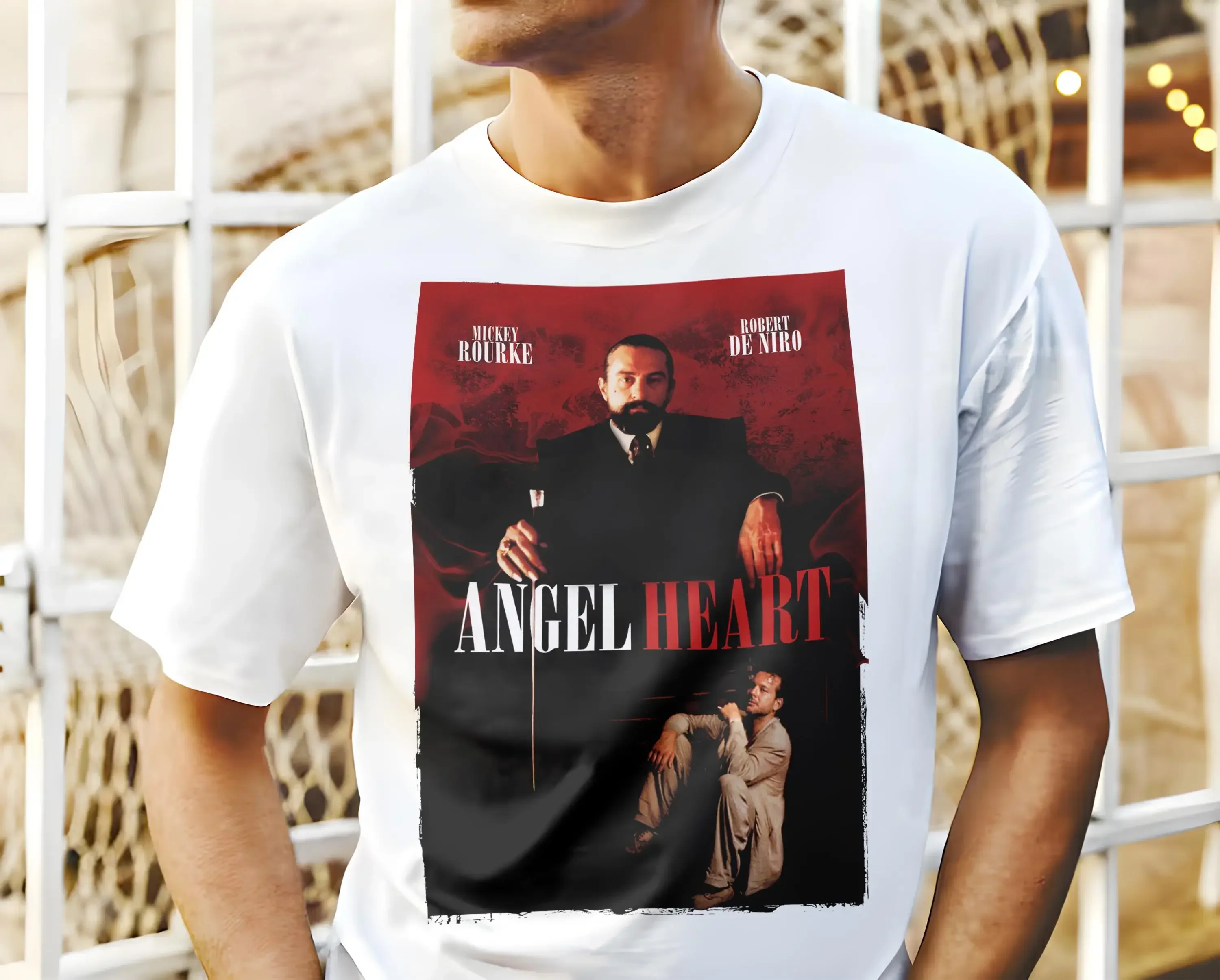 Camiseta con póster de película vintage Angel Heart V1, 8 colores, para amantes del cine, todas las tallas S 5XL