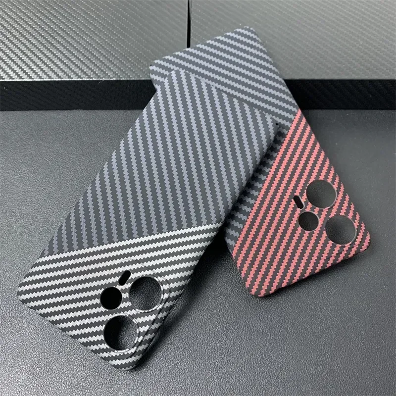 

Carbon Fiber Stripe Case For Xiaomi POCO F5 Redmi Note 12 Turbo Note12 Pro Plus 5G Acrylic PC Material Phone Back Cover Coque