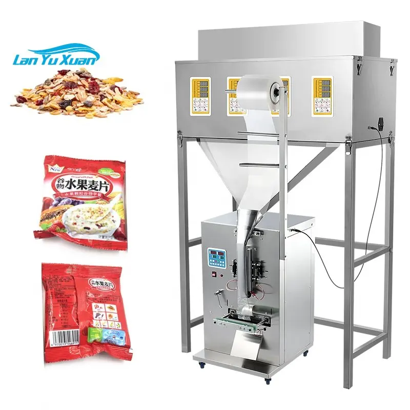 Multi-heads Powder Granule Weighing Filling Machine Nuts Cereals Grain Bean Flour Spice Automatic Bag Packing Machine