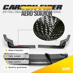 Car Accessories For Hyundai 15 Genesis Sedan DH G80 K-Style Carbon Fiber Rear Diffuser Glossy Finish Bumper Splitter Set Trim