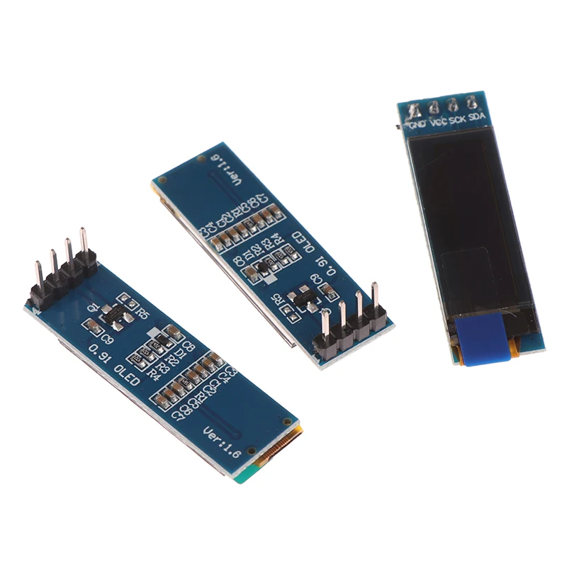 1Pc 0.91 Inch OLED Display Module White/blue OLED 128X32 LCD LED Display SSD1306 12832 0.91 IIC I2C Communicate For Ardunio