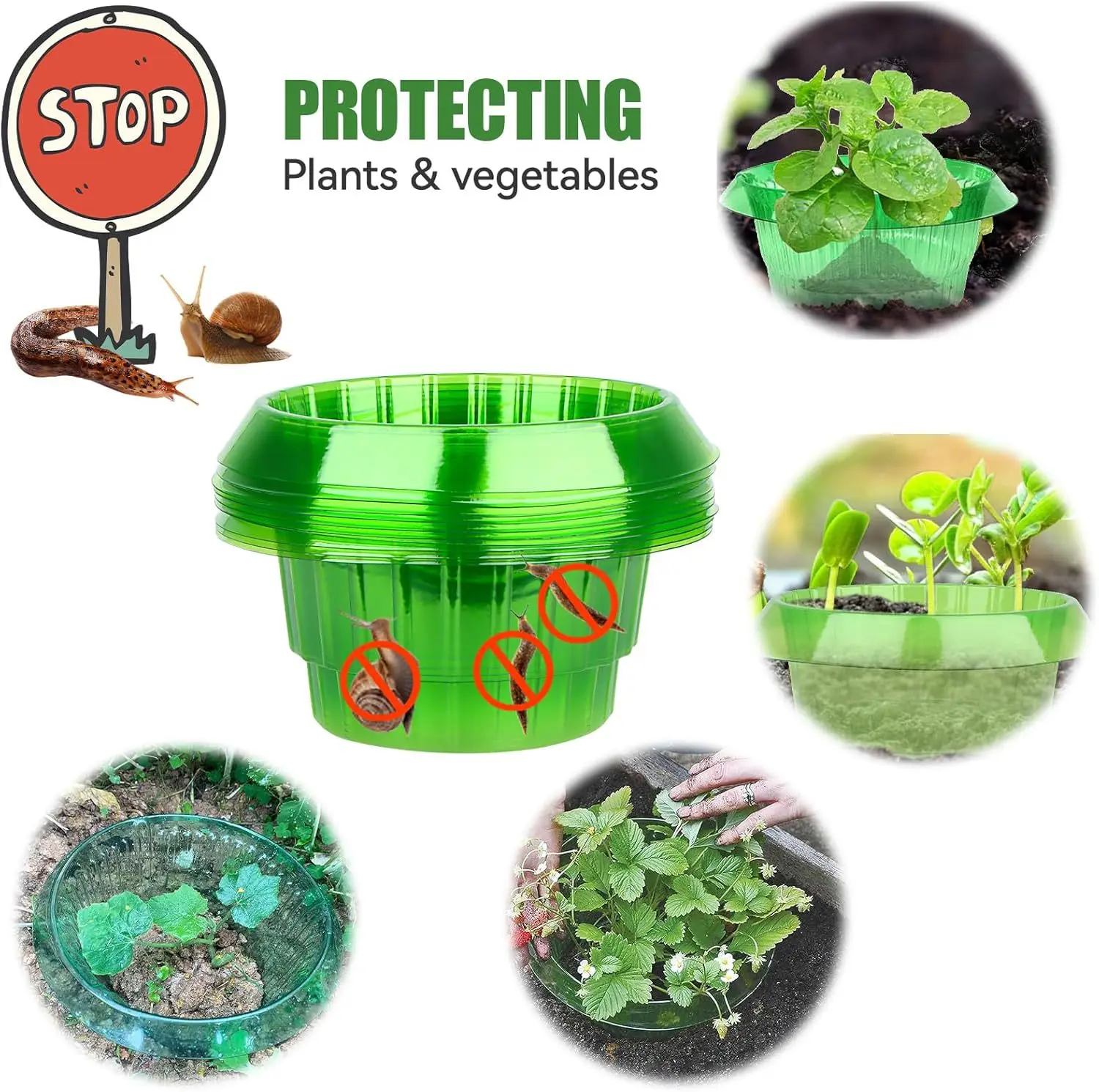 10pcs Plant Garden Protective Cover Snail Collar Slug Flower Pot Guard Protectors Reusable Agricultural Plant Guard From Insects