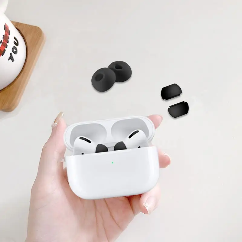 Silicone Earbud Tips For Apples Air-Pods Pro Silicon Earbud Cover For Air-Pods Pro With Noise Reduction Hole Comfortable