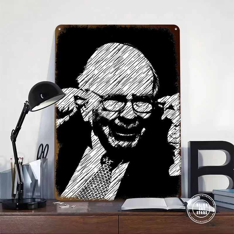 Warrent Buffett 3D Texture Metal Poster Customized Wall Art Tin Sign Gift for Mancave Vintage Retro Decoration Room Decor Men