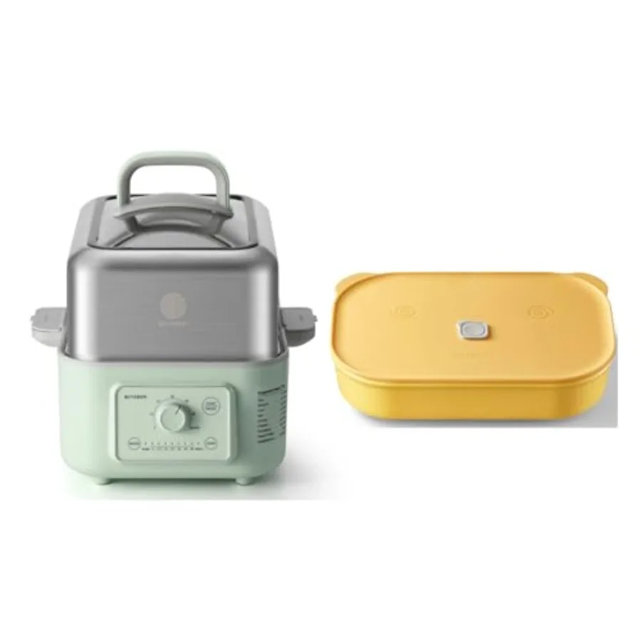Buydeem G52 5.3 Quart Electric Food Steamer Bundle With CT3008 Ceramic Food Sto…