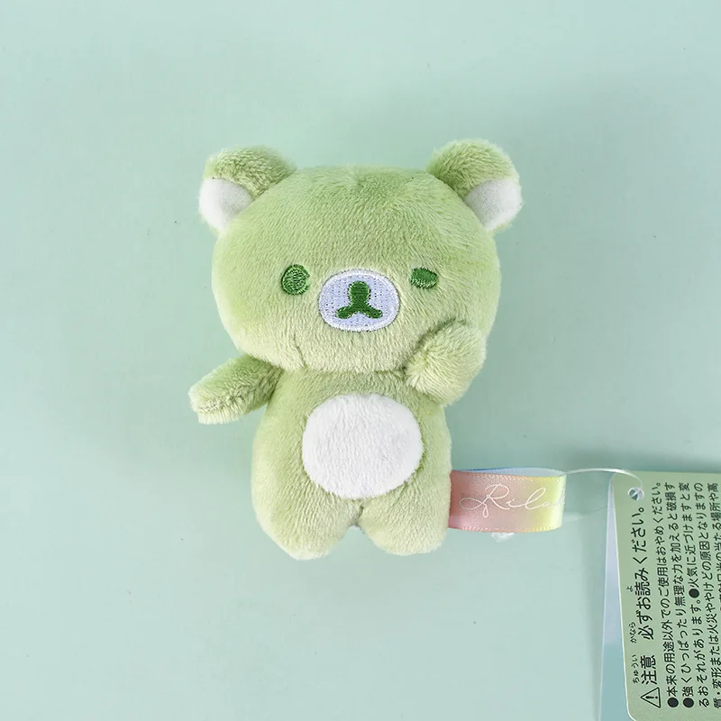 Kawaii Rilakkuma Regenbogen Plüsch Stofftiere Mini Rucksack Anhänger Cartoon Freunde Kreative Geburtstag Geschenk Schlüsselbund Zubehör
