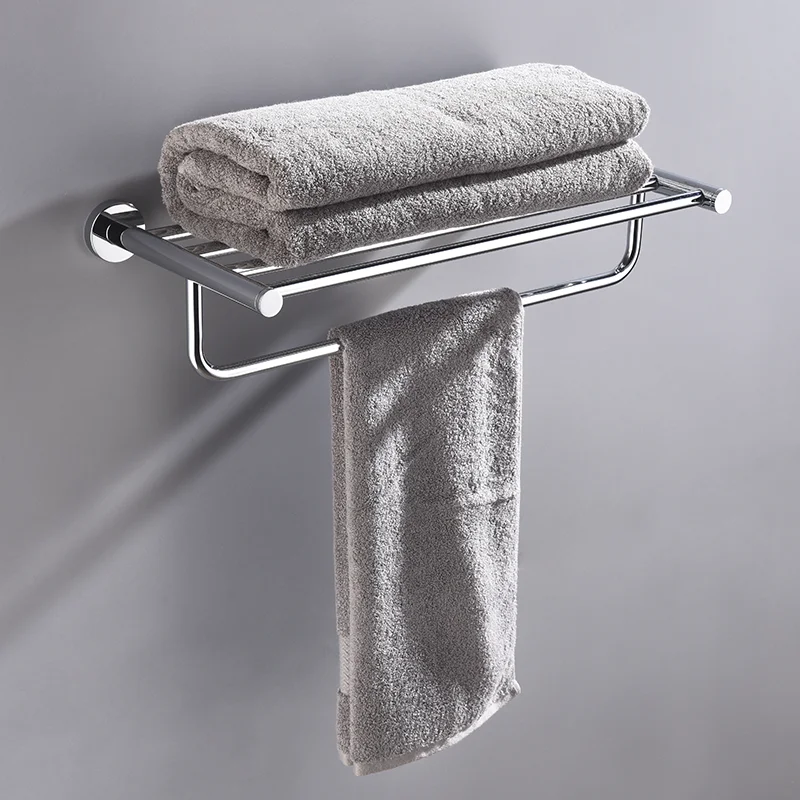 Polished Chrome Stainless Steel Wall Mounted Toilet Paper Holder Towel Rack Kitchen Bathroom Accessory