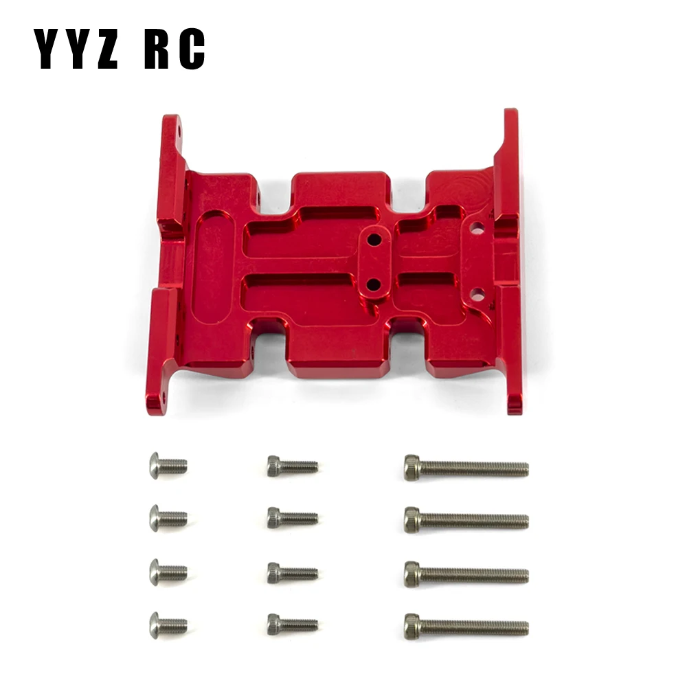 Axial Scx10 Upgrade Parts Chassis Gearbox Mount Transmission Holder Skid Plate Metal For Rc Crawler Car Accessories 1/10 Scale