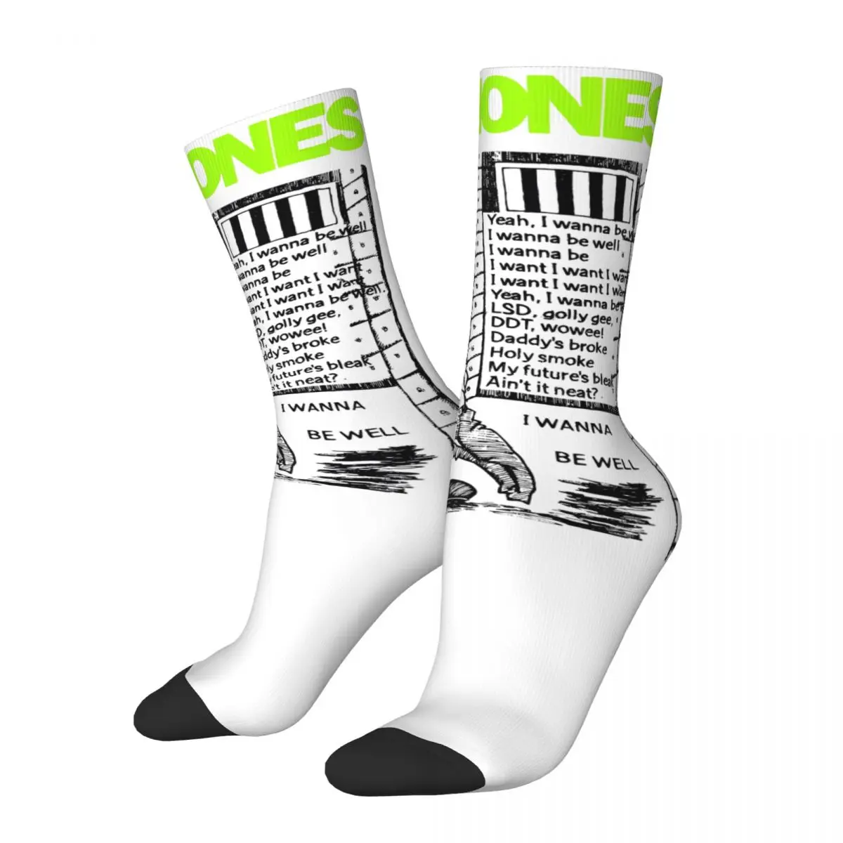 R-Ramones cosy Unisex Socks,Hip Hop Happy 3D printing Street Style Crazy Sock