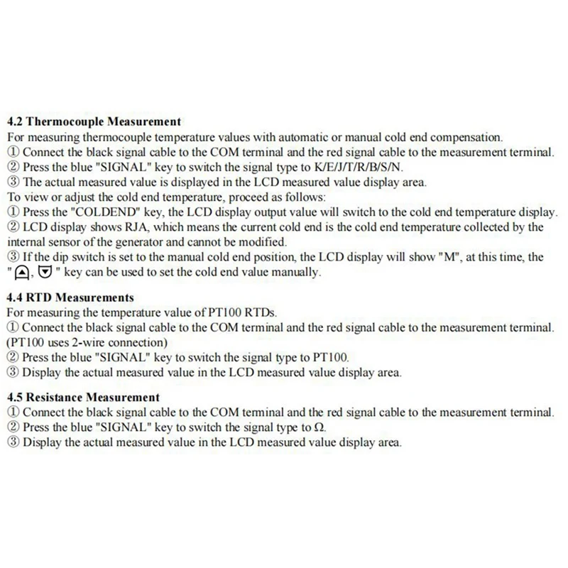 Multifunction Signal Generator 4-20Ma Current Voltage RTD Thermocouple Signal Source Handheld Process Calibrator