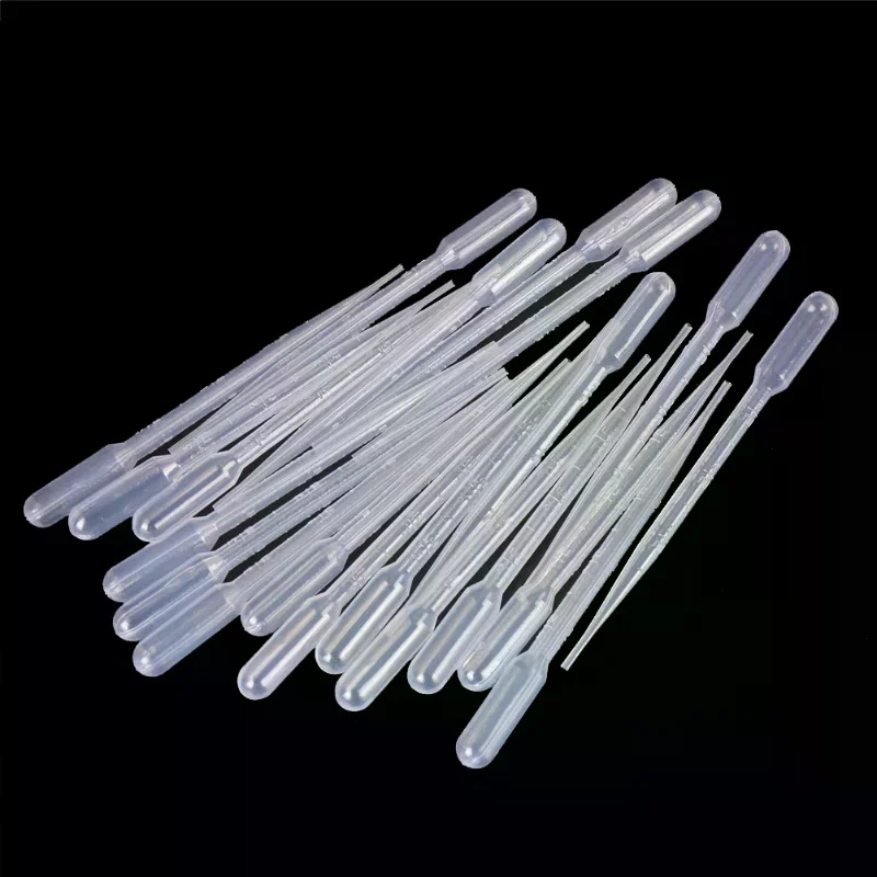 3ML Disposable Plastic Eye Dropper Set Transfer Graduated Pipettes Lab Supplies 20pcs/set