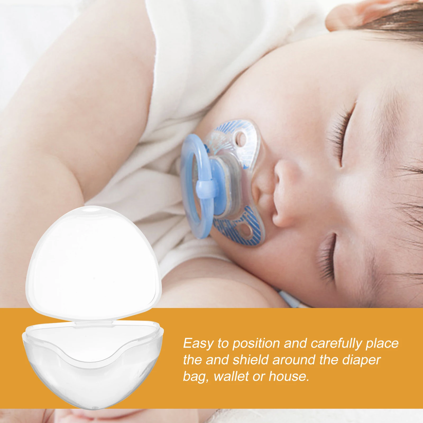 

5pcs Pacifier Storage Box Dust-Proof Safe Organizer Baby Accessories Clip Holder Compatible with All Brands for Pacifier