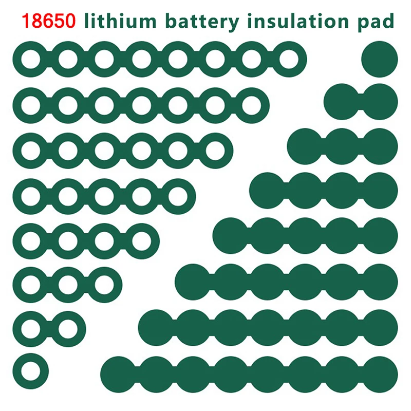 25-100PCS 18650 1S-8S Li-ion Battery Insulation Green Gasket Pack Electrode Insulated Tool Flat Pads Cell Barley Adhesive Paper