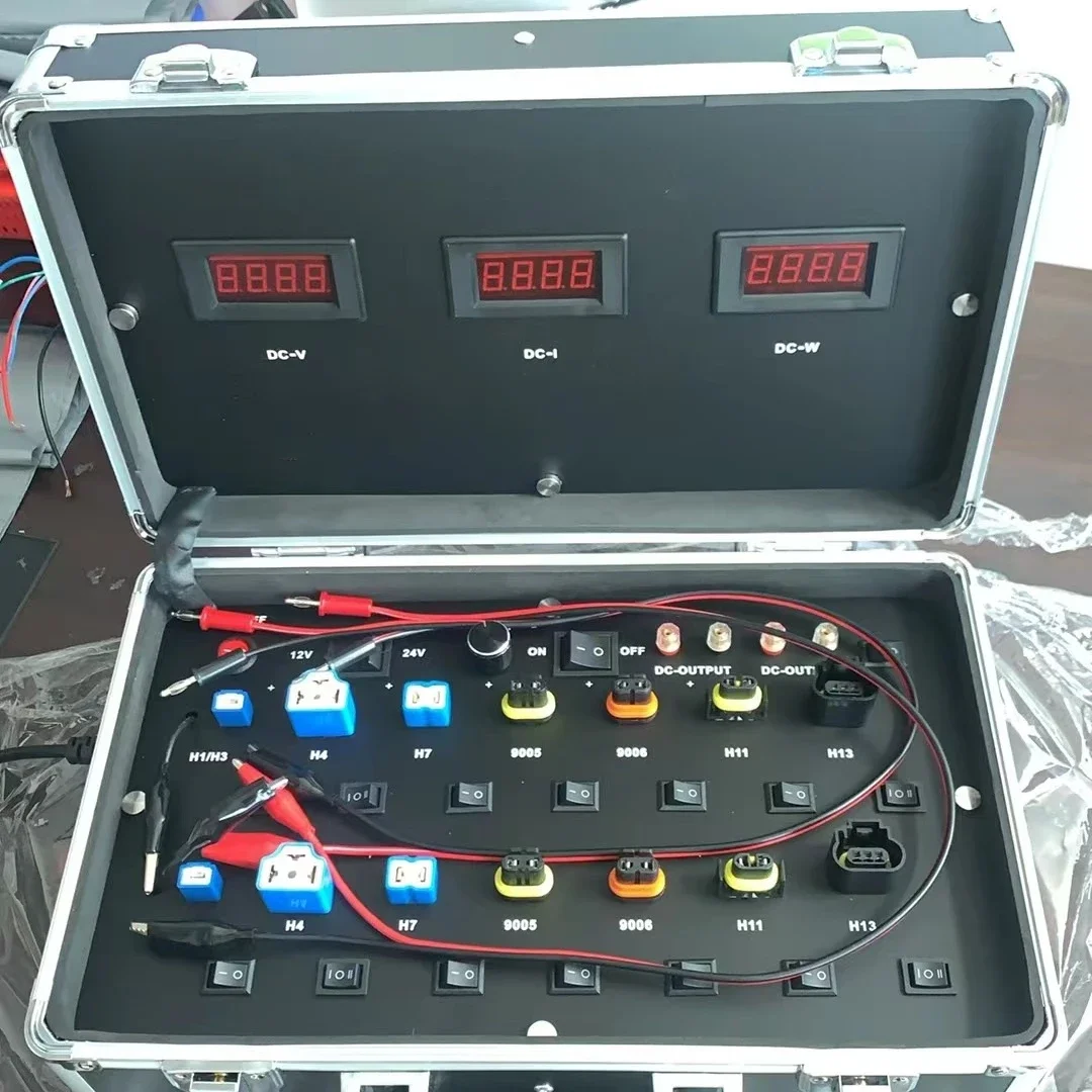 

1306 110V 220V to 12V 24V Auto Lamp Tester H4 H13 H11 H7 LED Headlight Tester T10 T20 1156 9005 H8 H9 H11 Car LED Light Test Box