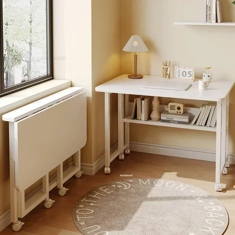 Fold Computer Desks Movable Desk Bedroom Bedside Computer Table Home Dressing Table Modern Office Desk Furniture