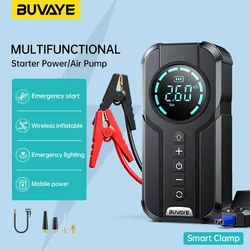 Auto Jump Starter pompa ad aria Power Bank illuminazione compressore d'aria portatile 4 In 1 Auto avviatori a batteria avviamento gonfiatore automatico per pneumatici