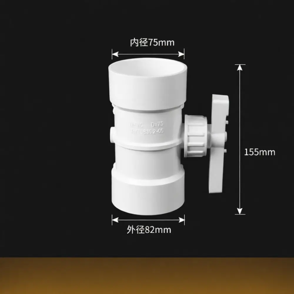 Air Duct Damper PVC Round Butterfly Valve Manual Airflow Regulator Ventilation System Pipe Connection Industrial Vent Part