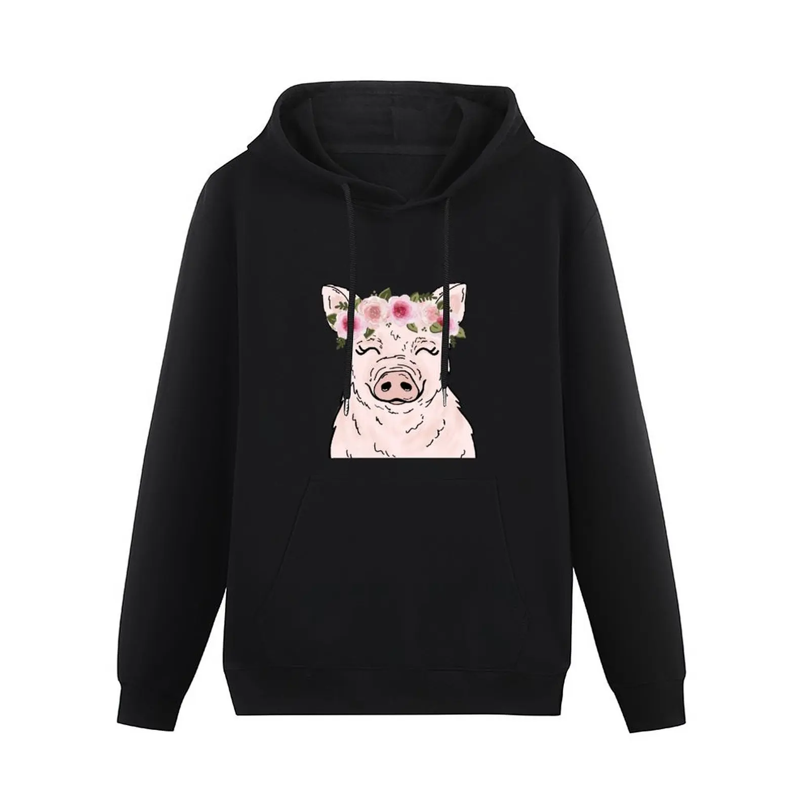 Floral Crown Pig Pullover Hoodie japanese style men's clothing men's sweat-shirt clothes for men designer hoodies