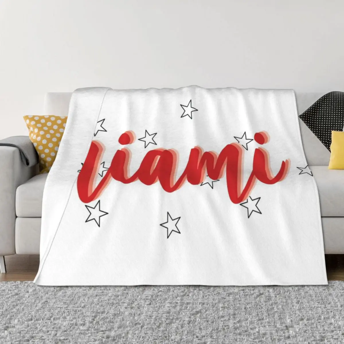 

miami star calligraphy Throw Blanket cosplay anime Luxury Blankets Sofas Of Decoration Bed Blankets