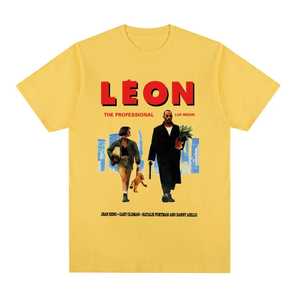 Leon Movie The Professional Vintage T-shirt Classic Film Cotton Men T shirt New Tee Tshirt Womens Tops