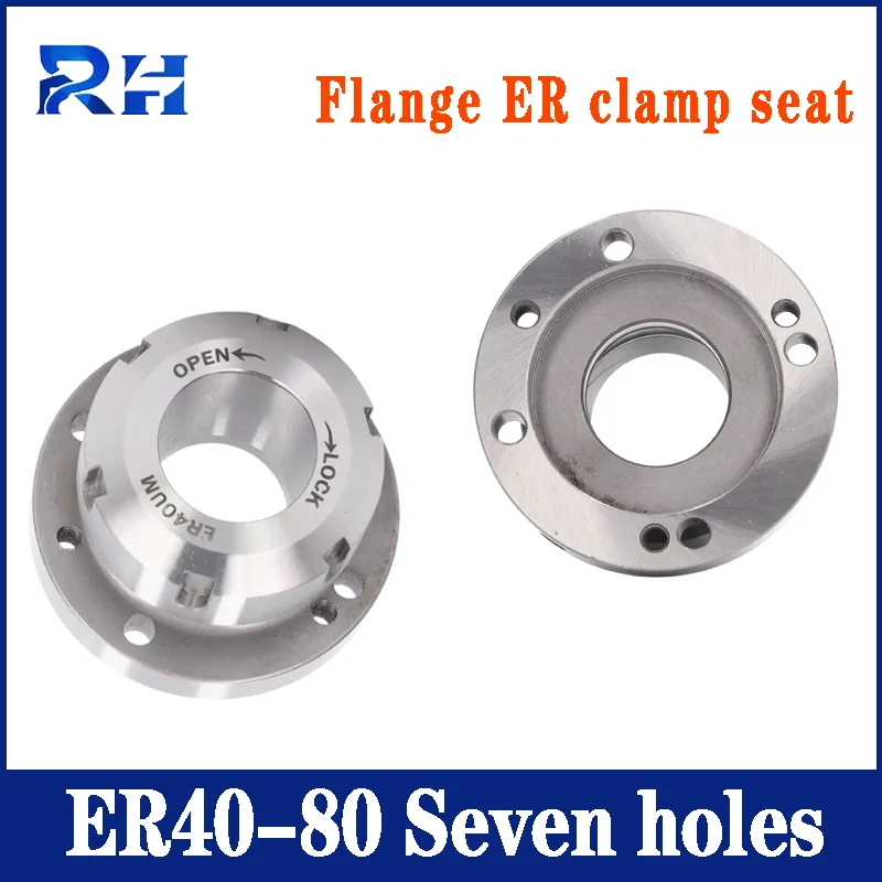 

RH ER32/40D80/100 Collet Chuck Fixture Flange ER Chuck Seat High Precision Replacement for Chuck