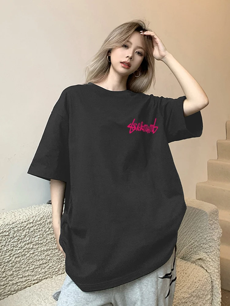 American Retro High Thread Count Cotton T-Shirt Neutral Style CleanFit Men's Short Sleeve Heavyweight Couple's Half Sleeve