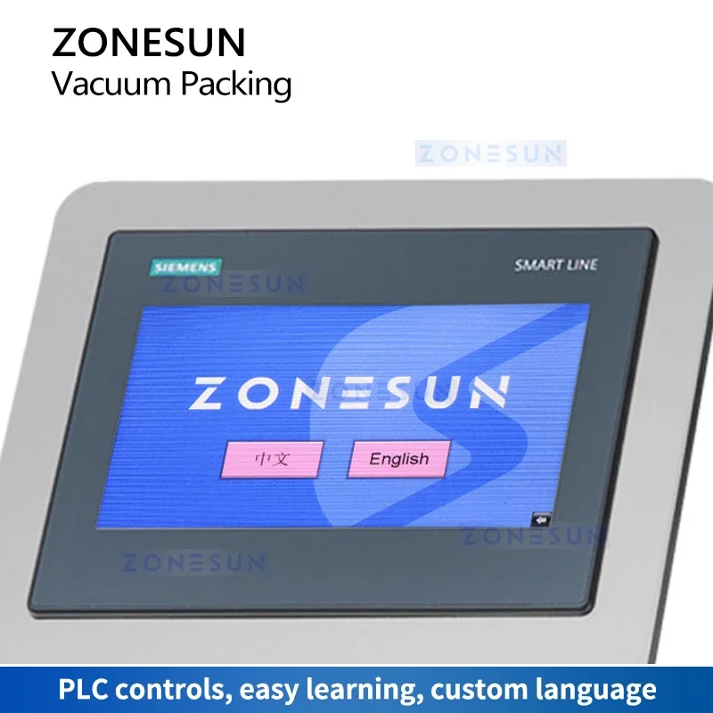ZONESUN Automatic Feeding Filling Vacuum Sealing Food Packaging Machinery Meat Snacks Bags Sealer Packing Equipment ZS-VPM16