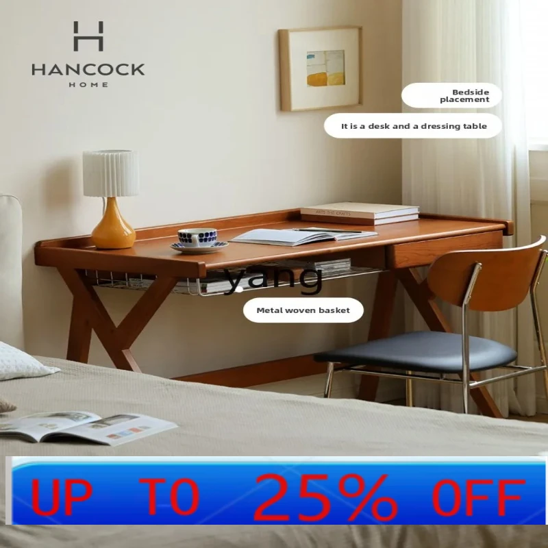 

LH стол из цельного дерева, домашний ретро простой письменный стол, средневековый стол для спальни, небольшой стол для квартиры