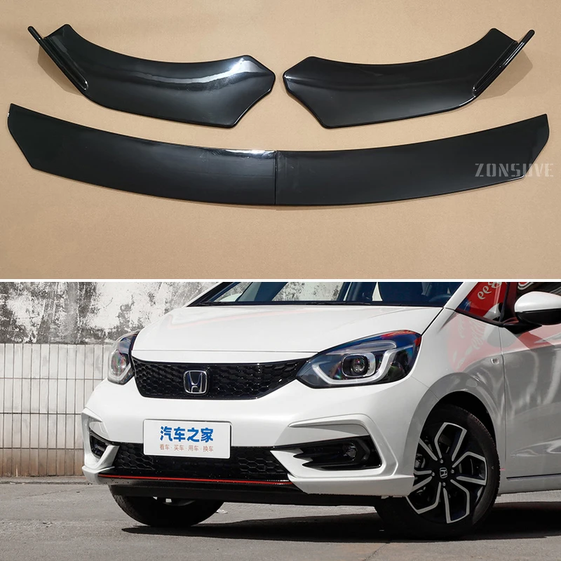 

For Honda Life 2021--2024 Year Front Bumper Lip Splitter Spoiler Body Kit Accessories Universal 4pcs