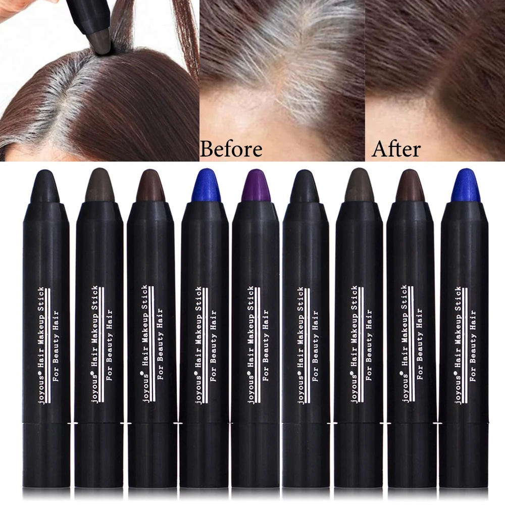 3.5g Hair Color Dye Pencil Woman One-Time Instant Gray Root Coverage Professional Hair Color Stick Temporary Cover Up White Hair