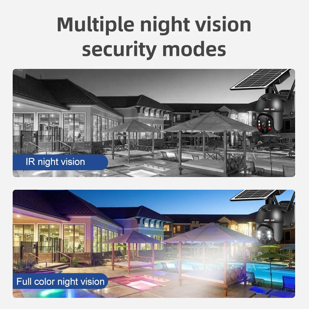 4G SIM Card 4MP Solar Camera WIFI Security Wireless PTZ CCTV Solar Outdoor Camera With Battery PIR Alarm Detection Night Vision