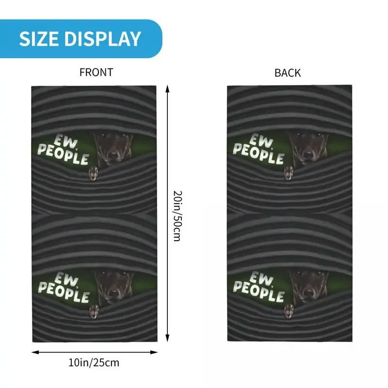 재미있는 그레이하운드 강아지 반다나, 겨울 목 워머, 여성용 방풍 랩 페이스 스카프, 스키 각반 머리띠