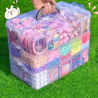 3-Tier Stackable Storage Organizer Box with 18 Adjustable Compartments, Snap-Lock Transparent Plastic Container for Toys, Jewelr