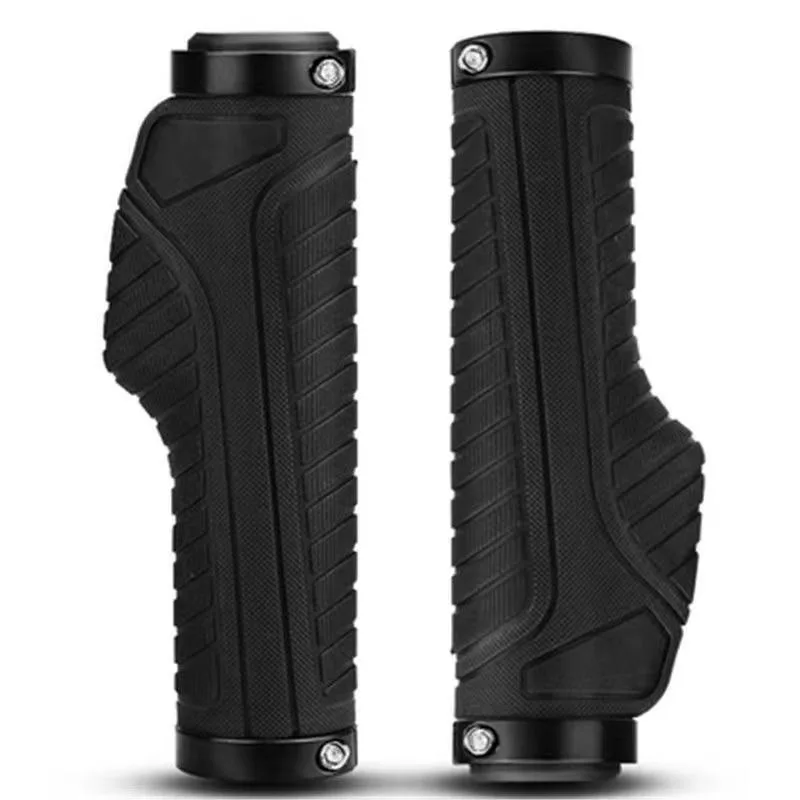 1 Pair Bicycle Grips Mountain Bike Handles MTB Grip TPR Rubber Shockproof Anti-Slip Bike Handlebar Grip Bicycle Part Accessories