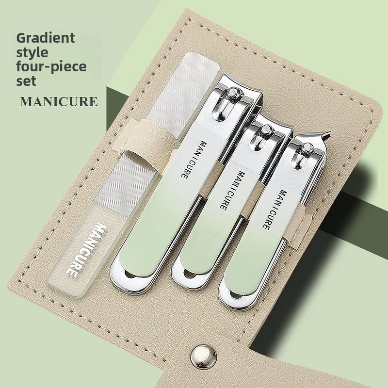 المهنية الرجال/النساء مسمار كليبرز كيت 4 قطعة مجموعة تشذيب الأظافر الفولاذ المقاوم للصدأ مسمار المقص السفر مانيكير أدوات للعناية الشخصية مسمار كليب #1