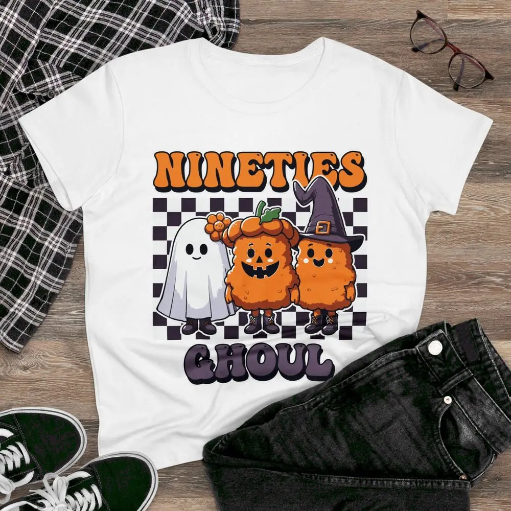 Nineties Ghoul Ghost Pumkin   Unisex T-shirts Luxury brand vintage oversized