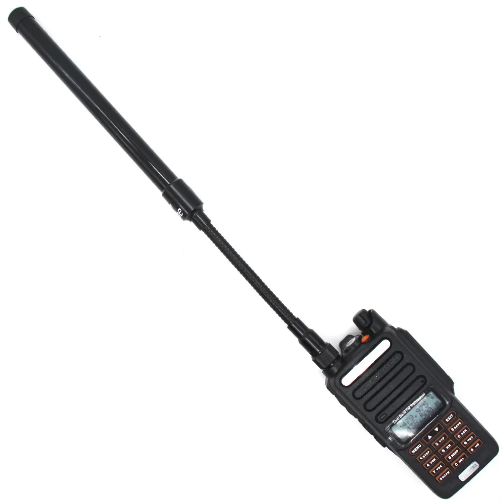 

AT-33 Goose Tube SMA-Female Dual Band 144/430Mhz Foldable CS Tactical Antenna For Walkie Talkie Baofeng 5R BF-888S Radio