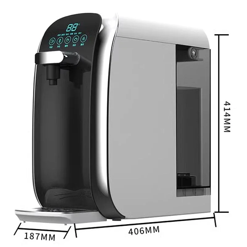WYR2 UV كونترتوب نظام تنقية تنقية المياه بالتناضح العكسي 4 مراحل تصفية موزع مياه بدون زجاجات
