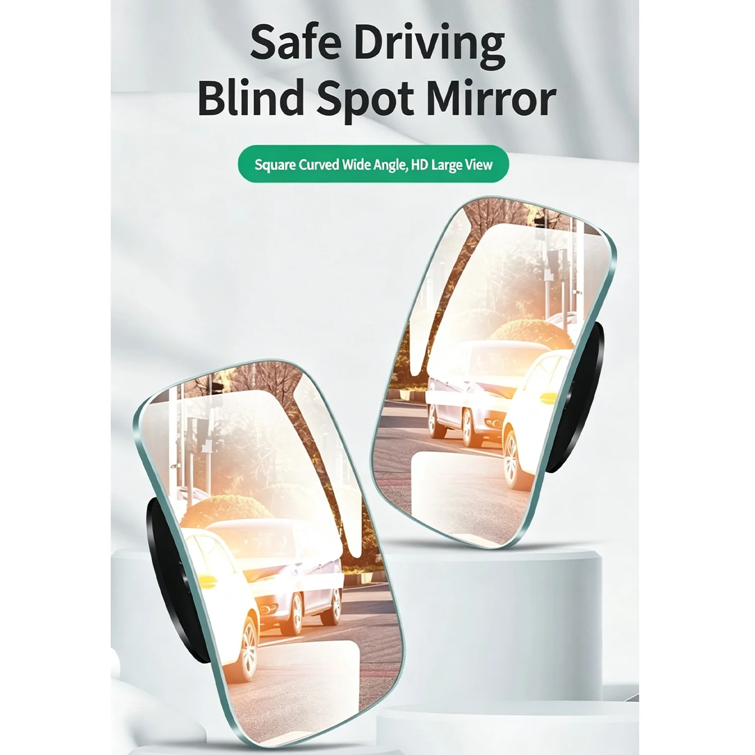 2 pièces Miroir auxiliaire grand angle réglable pour angle mort de rétroviseur de voiture, accessoire d'observation auxiliaire pour sortie de voiture