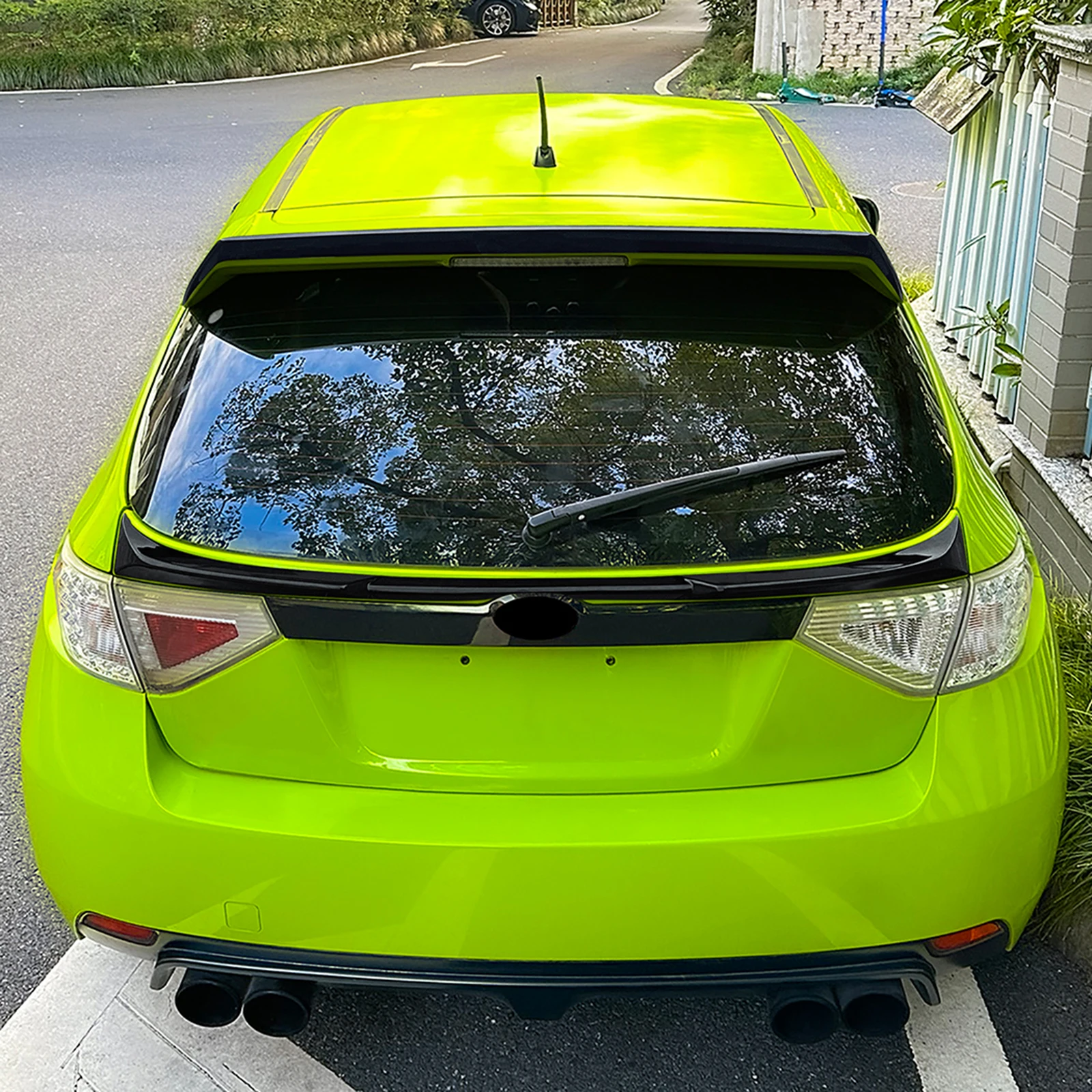 سبويلر خلفي للسقف الجناح الذيل رفرف الشفاه ديكور لسوبارو امبريزا GRB WRX STI هاتشباك 2008-2014 #6