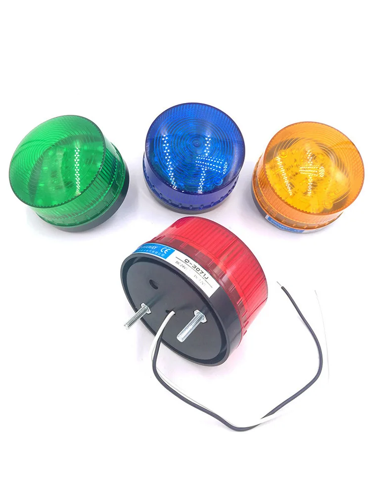 Signal stroboscopique voyant d'avertissement avec alarme sonore Buzzer lampe à LED 12V 24V 220V petit indicateur lumineux clignotant pour équipement de sécurité