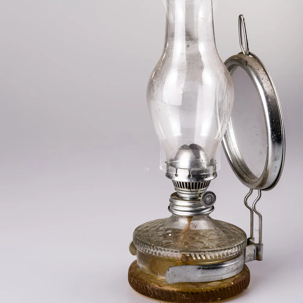 

2Pcs Lamp Glass Shade Vintage Chimney Replacement Crimped Top High Light Transmission Lamp Glass Shade