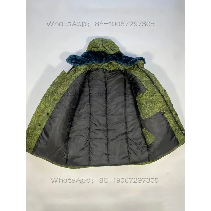 

Уличное тактическое камуфляжное универсальное зимнее хлопковое пальто с меховым воротником и капюшоном