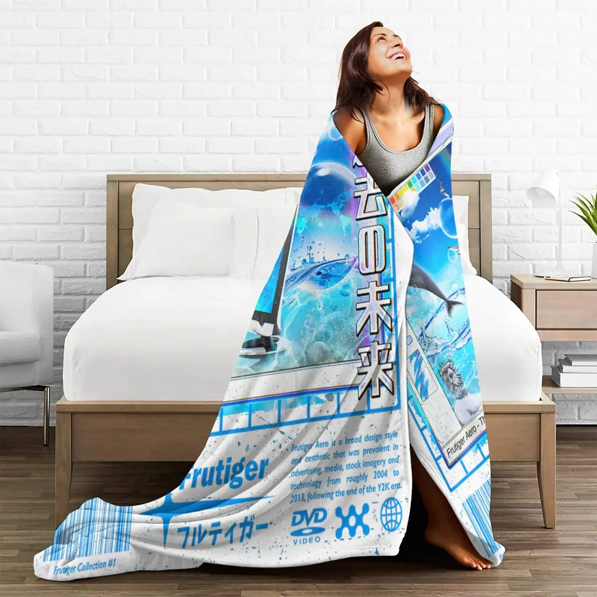 Super Warm Blanket Camping Frutiger Aero Fashion Collection Bedding Throws Flannel Bedspread For Outdoor Novelty Sofa Bed Cover