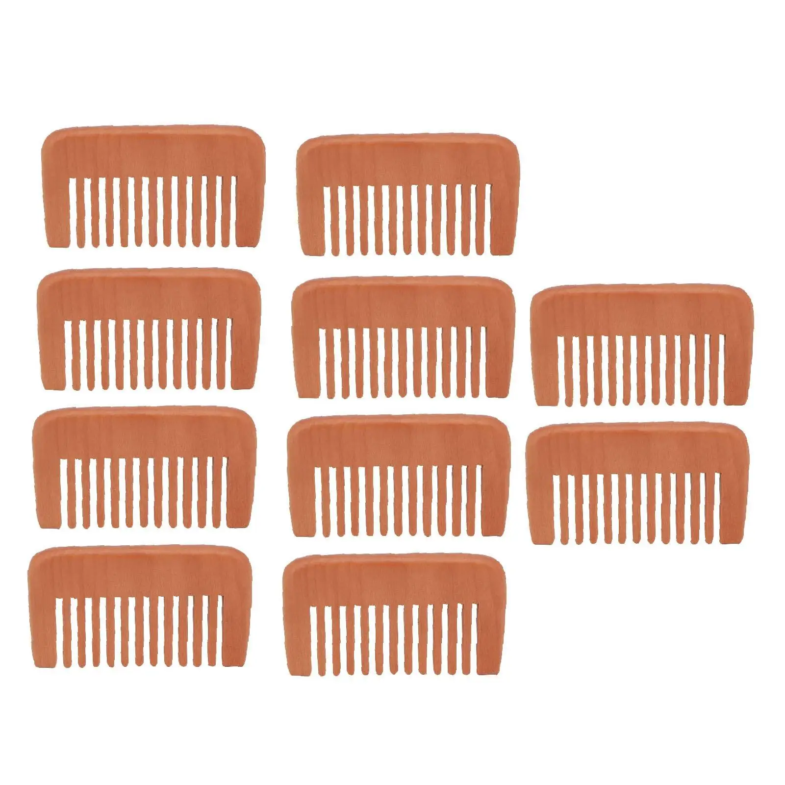 Wooden Wide Tooth Hair Comb for Wet & Dry Use, Anti-Static Mustache Comb, Scalp Massager, Eco-Friendly Styling Tool