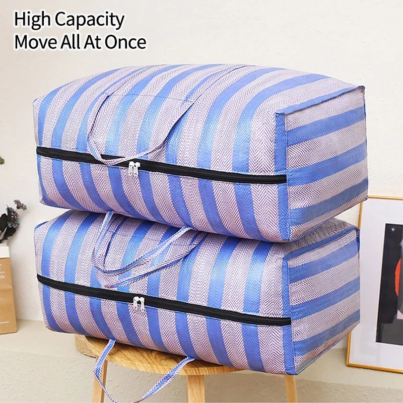 Woven Bag Thickened Luggage Bag Multifunctional Large Capacity Waterproof Quilt Portable Storage Bag Moving Travel Storage