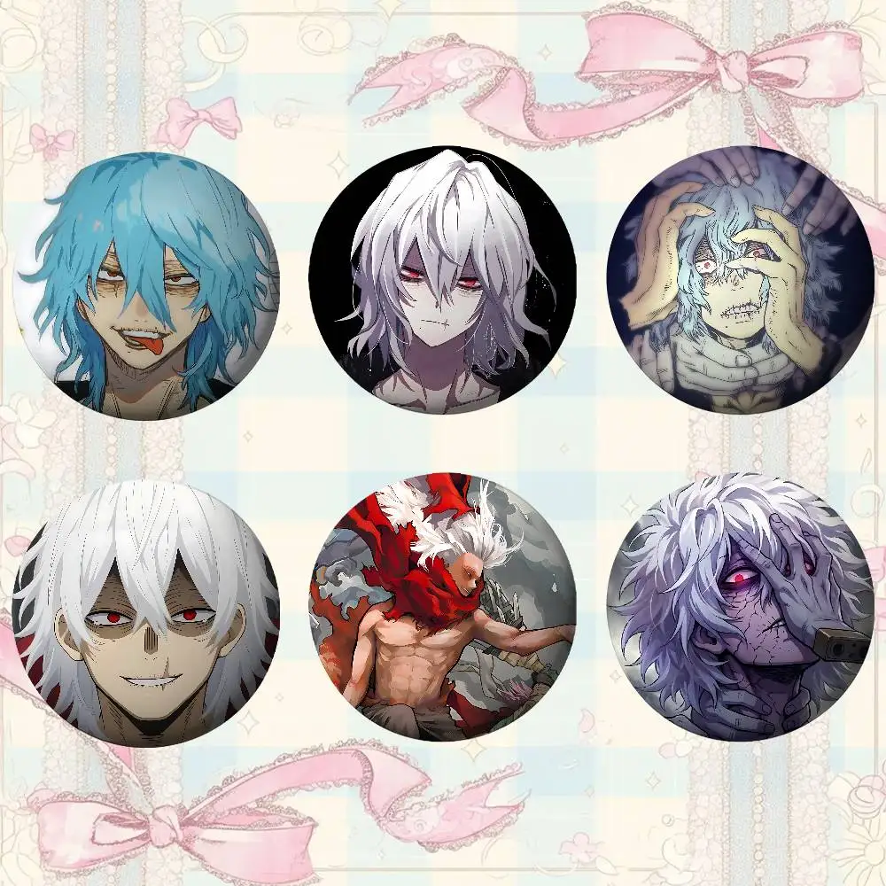 T-Tomura Shigaraki Cartoon Badges Tinplate Soft Button Pin Brooch Metal Badge Custom Jewelry Accessories Hat Bag Lapel