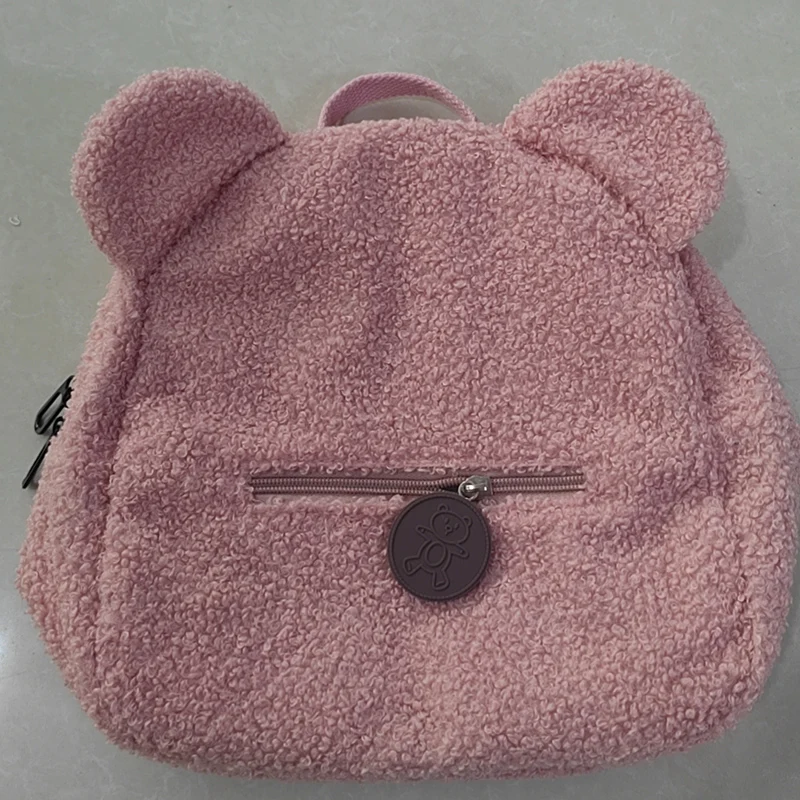 Plush Backpack Cute Little Bear Ear Backpack Large Capacity Cartoon Student Backpack